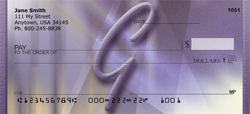 Prosperous Purple Monogram G Personal Checks