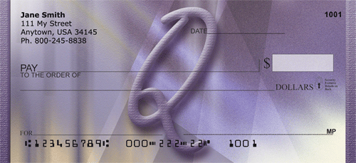 Prosperous Purple Monogram Q Personal Checks