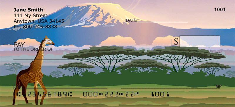 Mt. Kilimanjaro In Africa Personal Checks