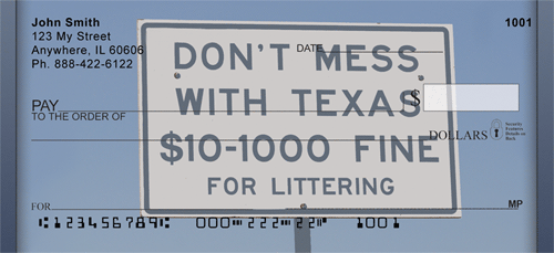 Don't Mess With Texas Personal Checks