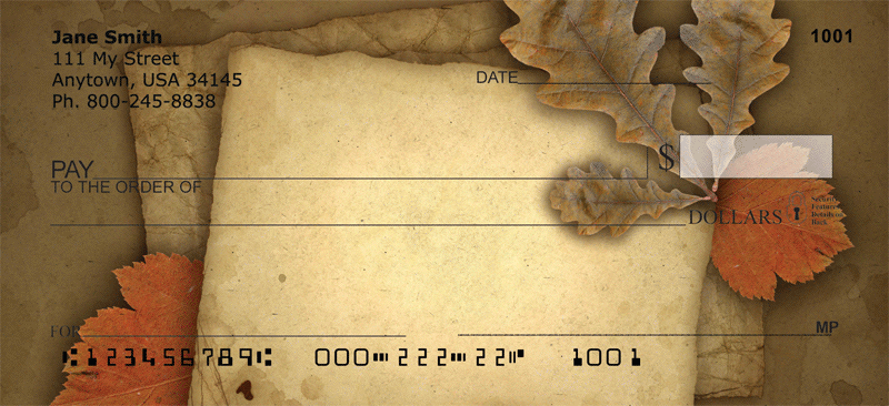 Weathered And Worn Personal Checks