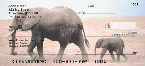 Elephants In The Wild Personal Checks