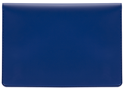 Top Stub Blue Vinyl Checkbook Cover