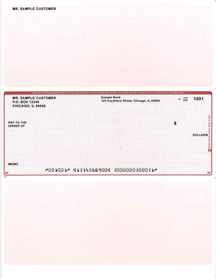 Red Safety Laser One Per Page Voucher Checks - Middle Style