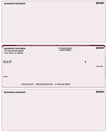 Burgundy Lines Middle Style Voucher Checks