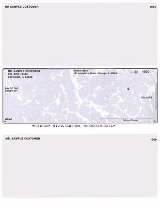 Violet Marble Laser Business One Per Page Voucher Checks- Middle Style