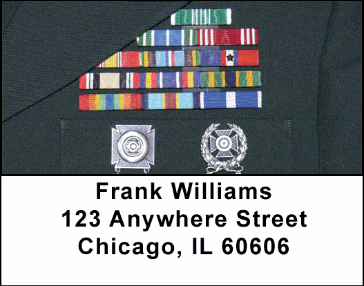 Military Medals Address Labels