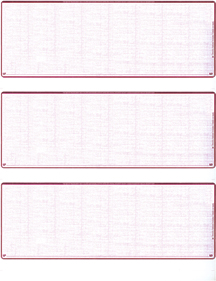 Burgundy Safety Blank Stock For 3 to a Page Voucher Computer Checks