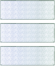 Blue Green Blank stock For 3 to a Page Voucher Computer Check