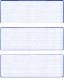 Blue Linen Blank Stock For 3 to a Page Voucher Computer Checks