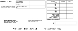 Business Deposit Book - Style 3