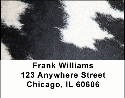 Cow Prints In Black And White Address Labels