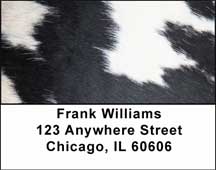 Cow Prints In Black And White Address Labels