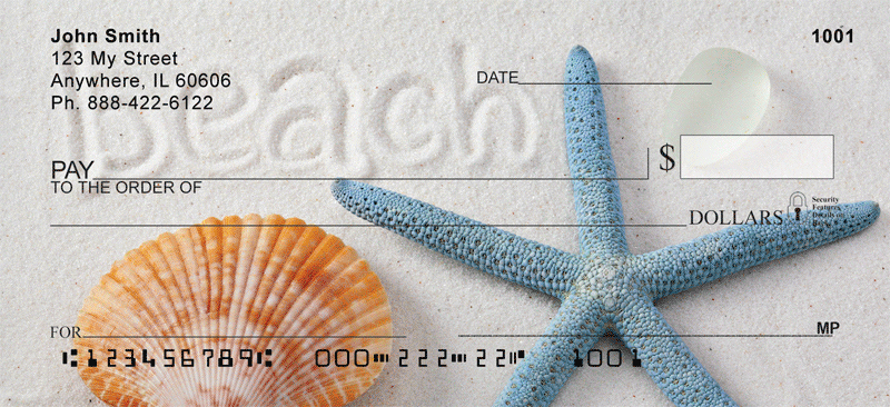 Beachy Blue Personal Checks