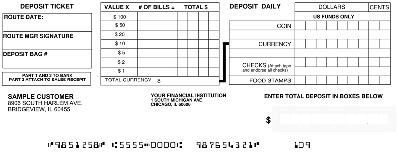 Business Deposit Book - Style 6