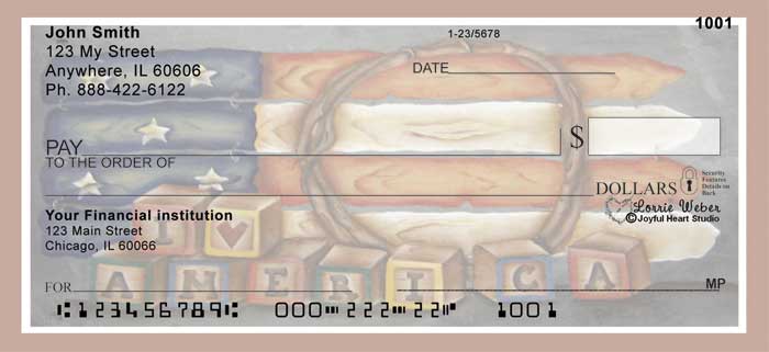 Americana Picket Flag Personal Checks