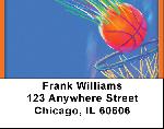 Smokin' Hot Basketball Address Labels
