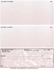 Burgundy Marble Voucher Checks Bottom Style