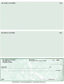 Green Marble Voucher Checks Bottom Style