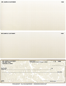 Tan Marble Voucher Checks Bottom Style