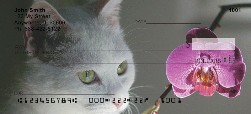 Flowers & Felines Personal Checks