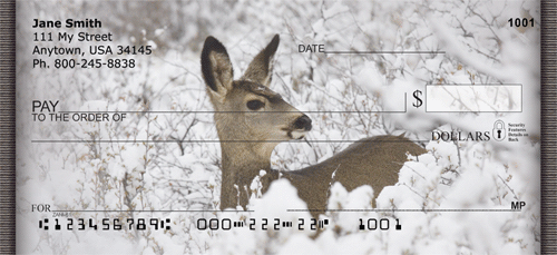 Winter Wonderland with Deer Personal Checks