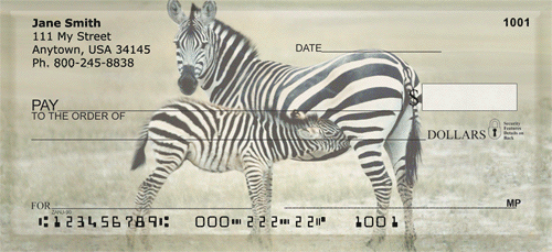 Zebra & Babies Personal Checks