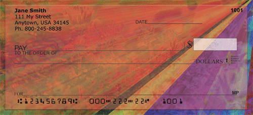 Psychedelic Rust Personal Checks