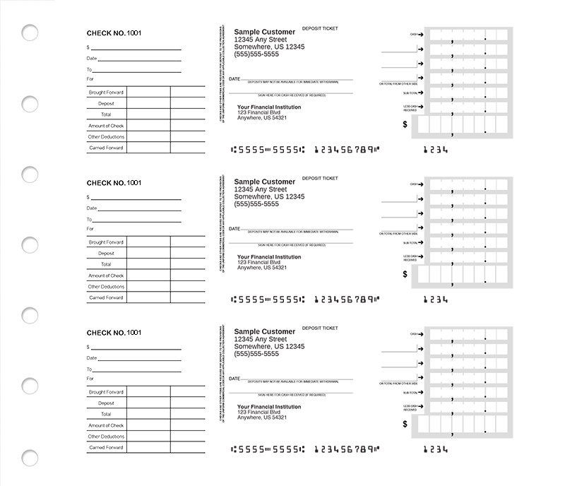DESKSET DEPOSIT SLIPS