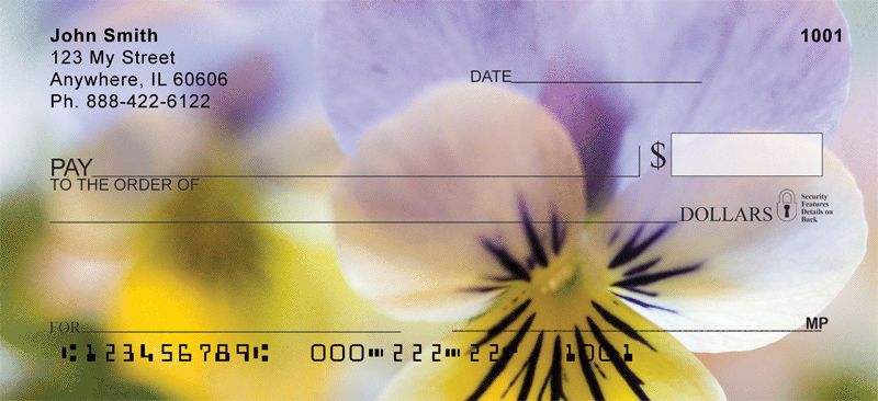 Playful Pansies Personal Checks