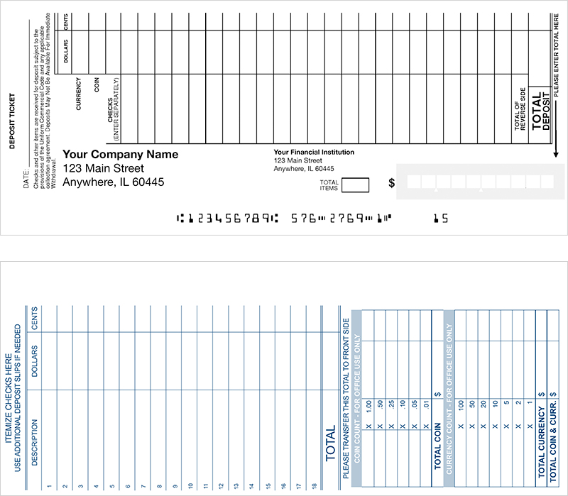Business Deposit Book - Style 1