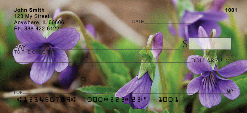 Violets Personal Checks