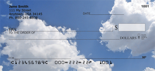 Looking Up Fluffy Clouds Personal Checks