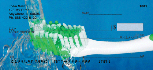 Clean Mouth In Green Personal Checks