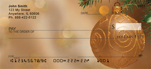 Christmas - Golden Simplicity Personal Checks