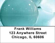 Colorful Blue Lights Address Labels
