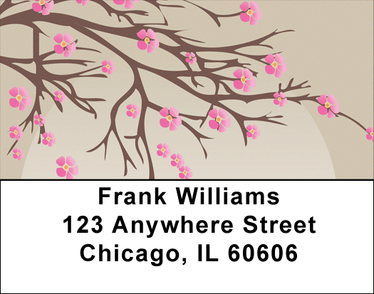 Oriental Blossoms In Spring Address Labels