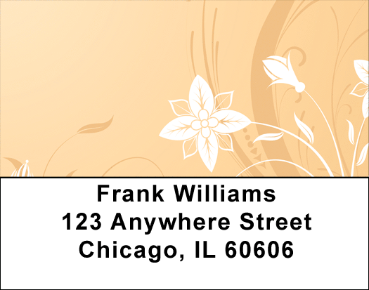 Filigree Flowers Address Labels