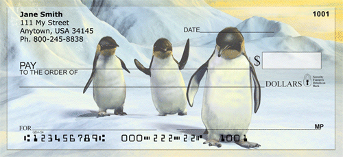 Penguin Sunrise Checks