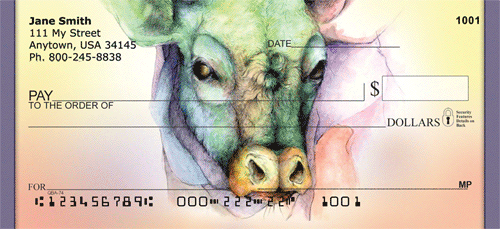 Farm Animals In Watercolor Personal Checks