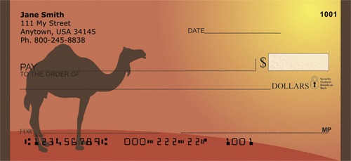 Camel Silhouette Personal Checks