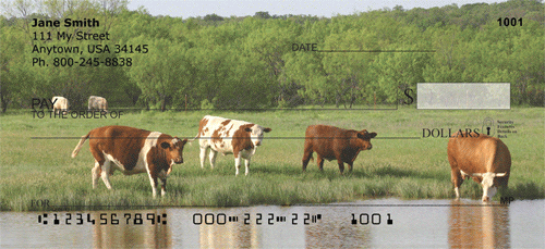 Grazing Cattle In Tall Grass Checks