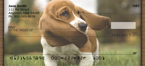 Basset Hound Puppy Personal Checks