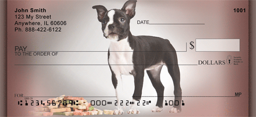 Boston Terrier Portrait Personal Checks