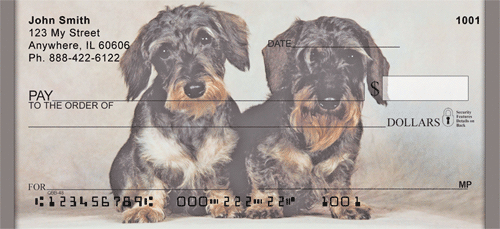 Longhaired Dachshunds Personal Checks