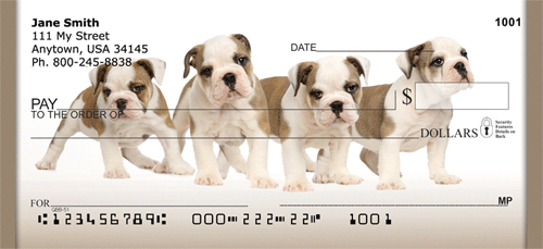 Cute English Bulldog Puppies Personal Checks