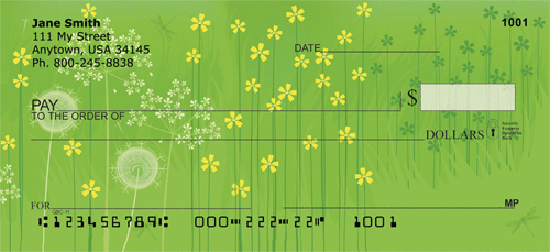 Fields Of Wildflowers And Dragonflies Personal Checks