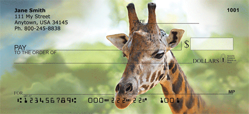 Towering Giraffe Personal Checks