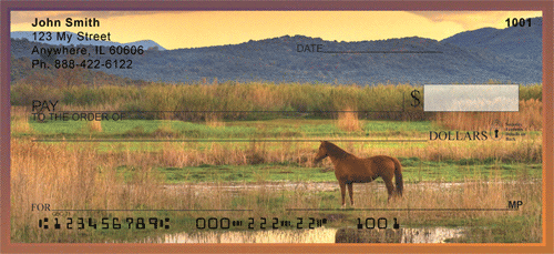 Sunset In The Foothills Horse Personal Checks