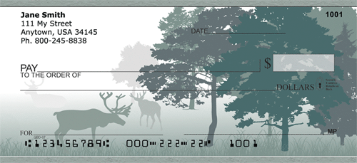 Moose In Misty Morning Personal Checks